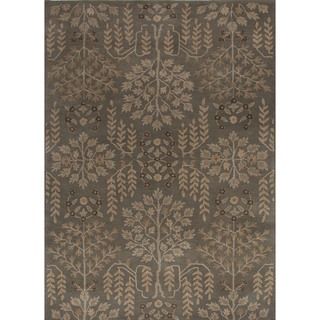 Hand tufted Transitional Arts and Crafts Green Wool Rug (8' x 11') JRCPL 7x9   10x14 Rugs
