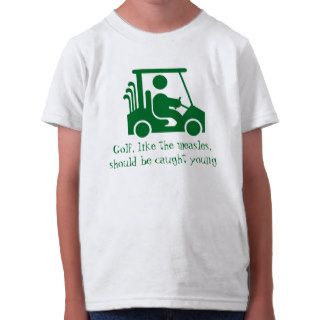 Funny Golf Golfer Green Kids T shirt