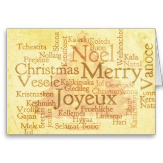 Merry Christmas In Different Languages Cards