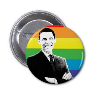 barack obama. rainbow. pinback buttons