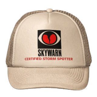 skywarn large, CERTIFIED STORM SPOTTER Trucker Hat