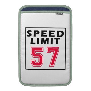 Speed limit 57 birthday designs sleeves for MacBook air
