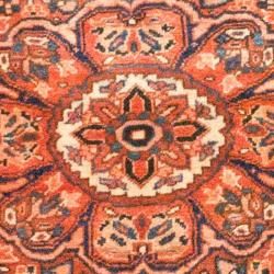 Hand Knotted Persian Hamadan Red/ Blue Wool Rug (4' x 10') Herat Oriental Runner Rugs
