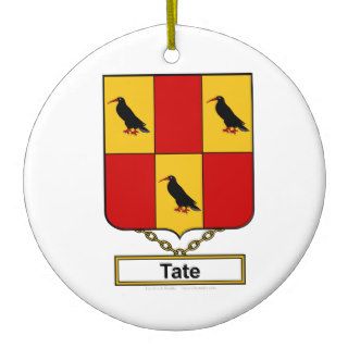 Tate Family Crest Christmas Ornaments