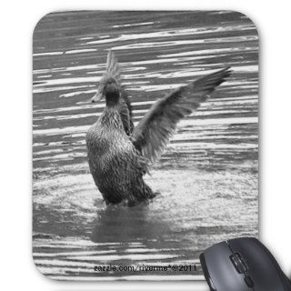 Graceful Stretch/Duck Spreading Wings Mouse Pad