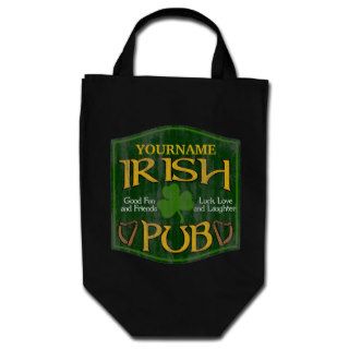 Personalized Irish Pub Sign Canvas Bags