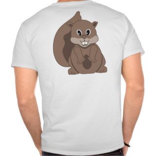 Cute Little Grey Squirrel Cartoon Animal Tee Shirts