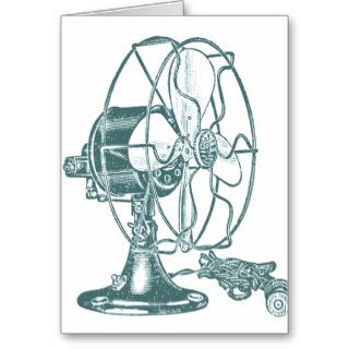 Vintage Electric Fan Card