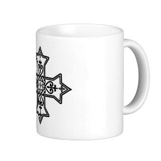 Black and White Coptic Cross Mugs