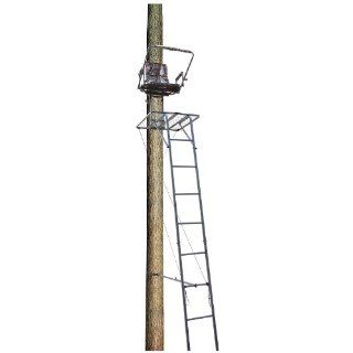 Big Dog BDL 205 16 Feet Ladder Stand with Large 26 x32 Inch Platform/Flip Up Seat  Hunting Tree Stands  Sports & Outdoors