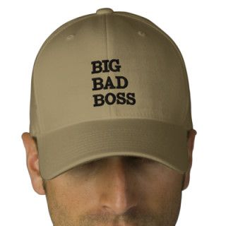 BIG BAD BOSS Mean Nasty and Scary Male Boss Hat Embroidered Baseball Caps