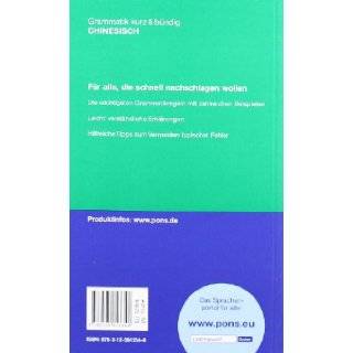 PONS Grammatik Chinesisch kurz & bndig Jing Song 9783125613348 Books