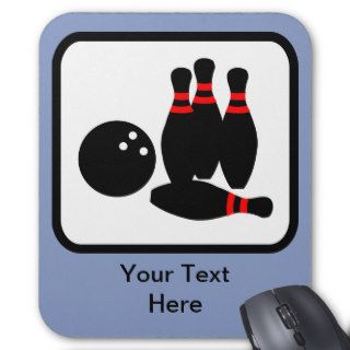 Customizable Bowling Logo Mouse Pads