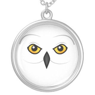 Birdorable Snowy Owl Face Custom Necklace