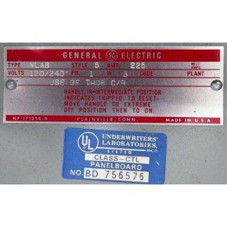 General Electric Panelboard Type NLAB 225AMP 120/240V 1PH 3W Electronic Components