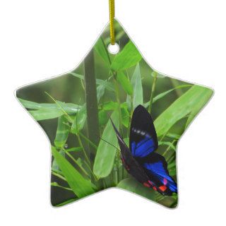blue Butterfly Christmas Tree Ornaments