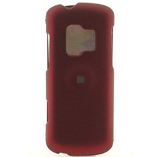 Hard Snap on Shield RED RUBBERIZED Faceplate Cover Sleeve Case for ZTE E520 AGENT [WCC231] Cell Phones & Accessories