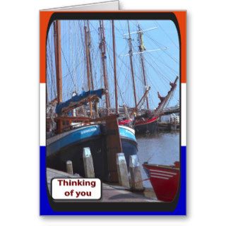 Dutch sail training vessel, Enkhuizen harbour Card