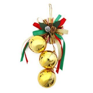 Ball Valve 3 Gold Vine Leaves   Christmas Ball Ornaments