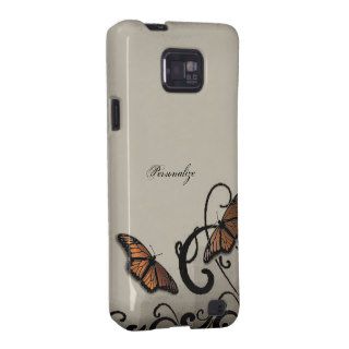 Onyx Butterfly Swirl Samsung Galaxy Case Samsung Galaxy SII Cover