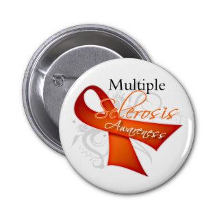 Scroll Ribbon   Multiple Sclerosis Awareness Buttons