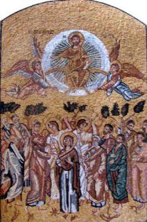 34x52" Religious Marble Mosaic Christian Art Wall Mural   Marble Tiles  