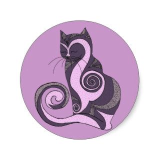 Purple Hypnocat Stickers (customizable)