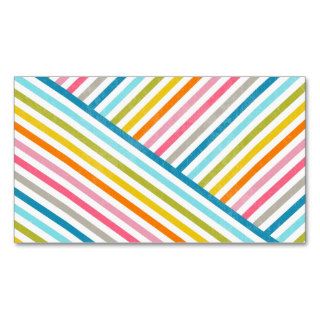 Cool colourful trendy two ways across stripes business card template