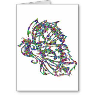 Butterfly Seahorse Tattoo Greeting Card