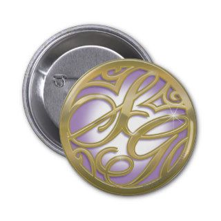 Supergirl Gold & Purple Circle Logo Button