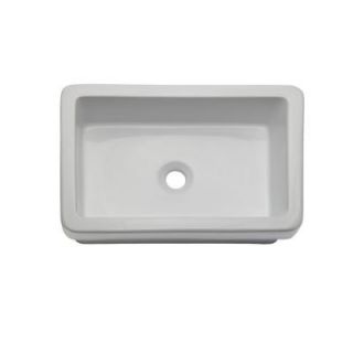 DECOLAV Classically Redefined Semi Recessed Rectangular Bathroom Sink in White 1453 CWH