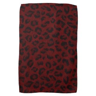 Red Leopard Print Kitchen Towel