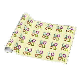 Love Picture Frames Gift Wrapping Paper