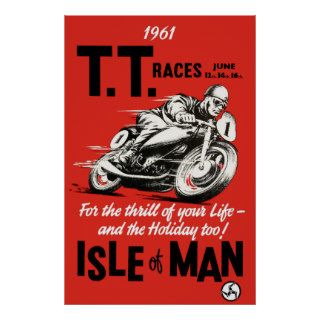 Isle of Man TT Tourist Trophy Motorcycle Race Print