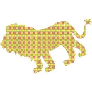 ZooWallogy 38 in. x 25 in. Ozzie the Lion Wall Decal WPZ93888