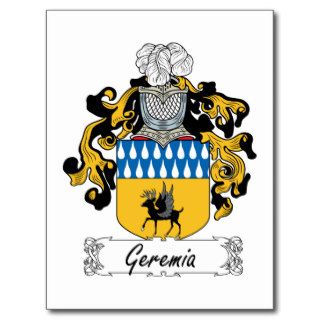Geremia Family Crest Post Cards