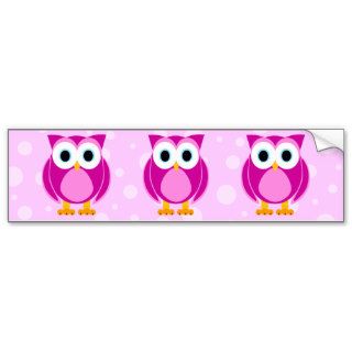 Who? Mrs. Owl Cartoon Bumper Sticker