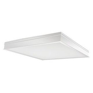 RAB Lighting PANEL2X2 52Y/D10/E2 White 52W 277V Emergency Battery 3000K Dimmable LPanel 2x2 Recessed LED Panel Ceiling Light   Recessed Light Fixtures  