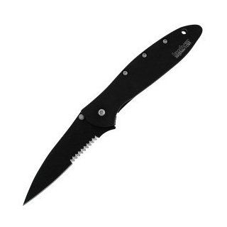 Kershaw Leek Black Serrated 1660CKTST  Hunting Folding Knives  Sports & Outdoors