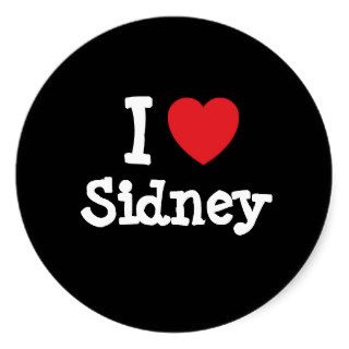 I love Sidney heart T Shirt Round Sticker