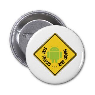 Stay FocusedKeep Coding Bug Droid Sign Pins