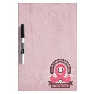 Breast Cancer   Retro Charity Ribbon   Dry Erase Dry Erase Whiteboards