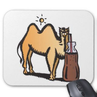 funny camel drinking soda mouse mat