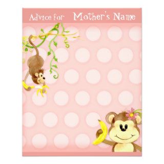 Lil Monkey, Girl Baby Shower Advice Personalized Flyer
