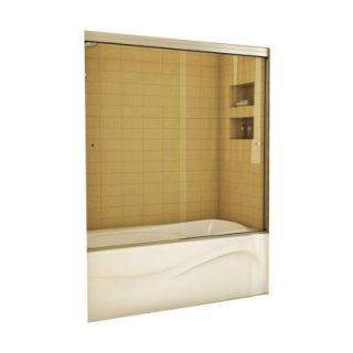 MAAX Canvas 54 in. x 59 1/2 in. W Tub/Shower Door in Matted Chrome 141V C59