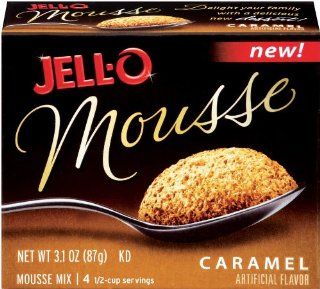 Jell O Instant Caramel Mousse, 3.1 Ounce Packages (Pack of 24)  Pie And Cobbler Fillings  Grocery & Gourmet Food