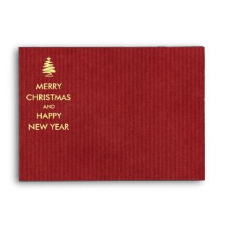 Keep Calm Style Christmas Greeting Red Kraft Paper Envelope