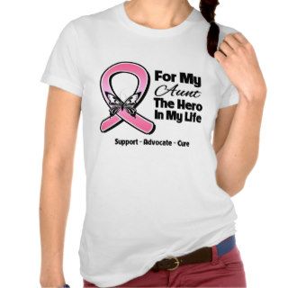 For My Hero My Aunt Breast Cancer T shirts