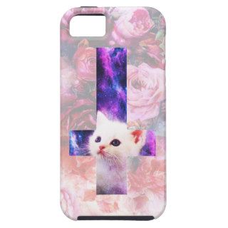 Roses And Inverted Cross Kitten Case iPhone 5 Cases