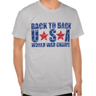 Back to Back USA World War Champs Distressed Shirt
